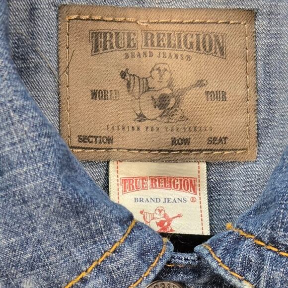 True Religion Blue Denim Jacket - Picture 4 of 13